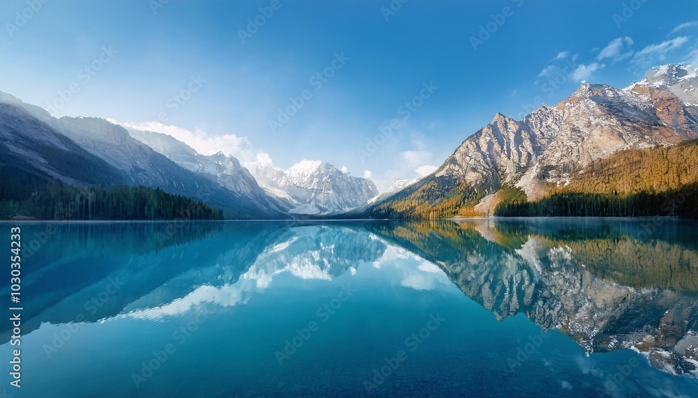 serene lake with majestic mountain backdrop in a tranquil natural setting serene lake with majestic mountain backdrop in a tranquil natural setting