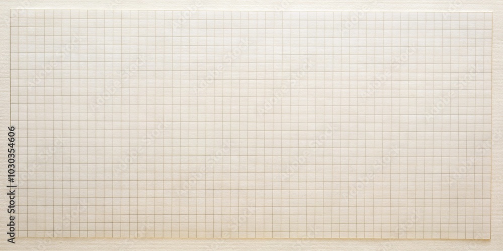Fototapeta premium A pristine sheet of graph paper with a delicate grid pattern, ready to be filled with mathematical equations, artistic designs, or the scribbles of imagination.