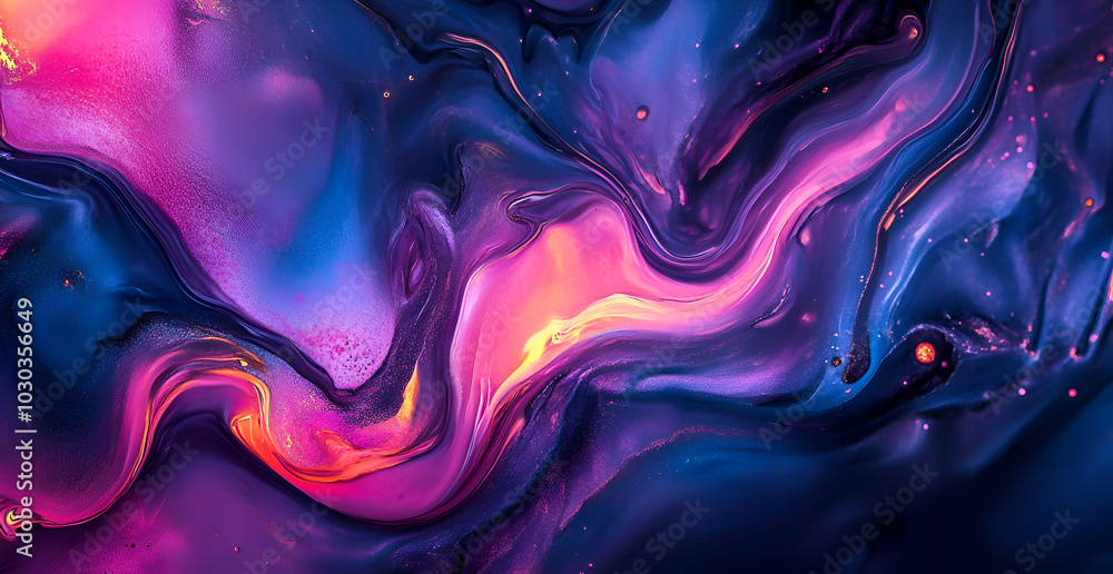 Fototapeta premium Dynamic Abstract Background with Fluid Swirls of Pink, Purple, and Blue, Creating a Vibrant and Energetic Composition Ideal for Creative Projects and Modern Art Displays