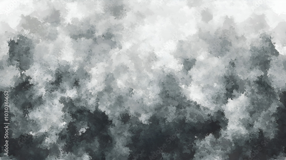 Obraz premium Elegant Black and Gray Watercolor Abstract Texture with Fluid Brush Strokes, Creating a Sophisticated Background Ideal for Creative Designs and Modern Visual Projects