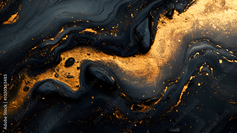 Abstract black and gold texture with fluid metallic swirls, offering a luxurious and elegant marble effect. Ideal for creative design projects, modern art, and luxury branding visuals Abstract black and gold texture with fluid metallic swirls, offering a luxurious and elegant marble effect. Ideal for creative design projects, modern art, and luxury branding visuals