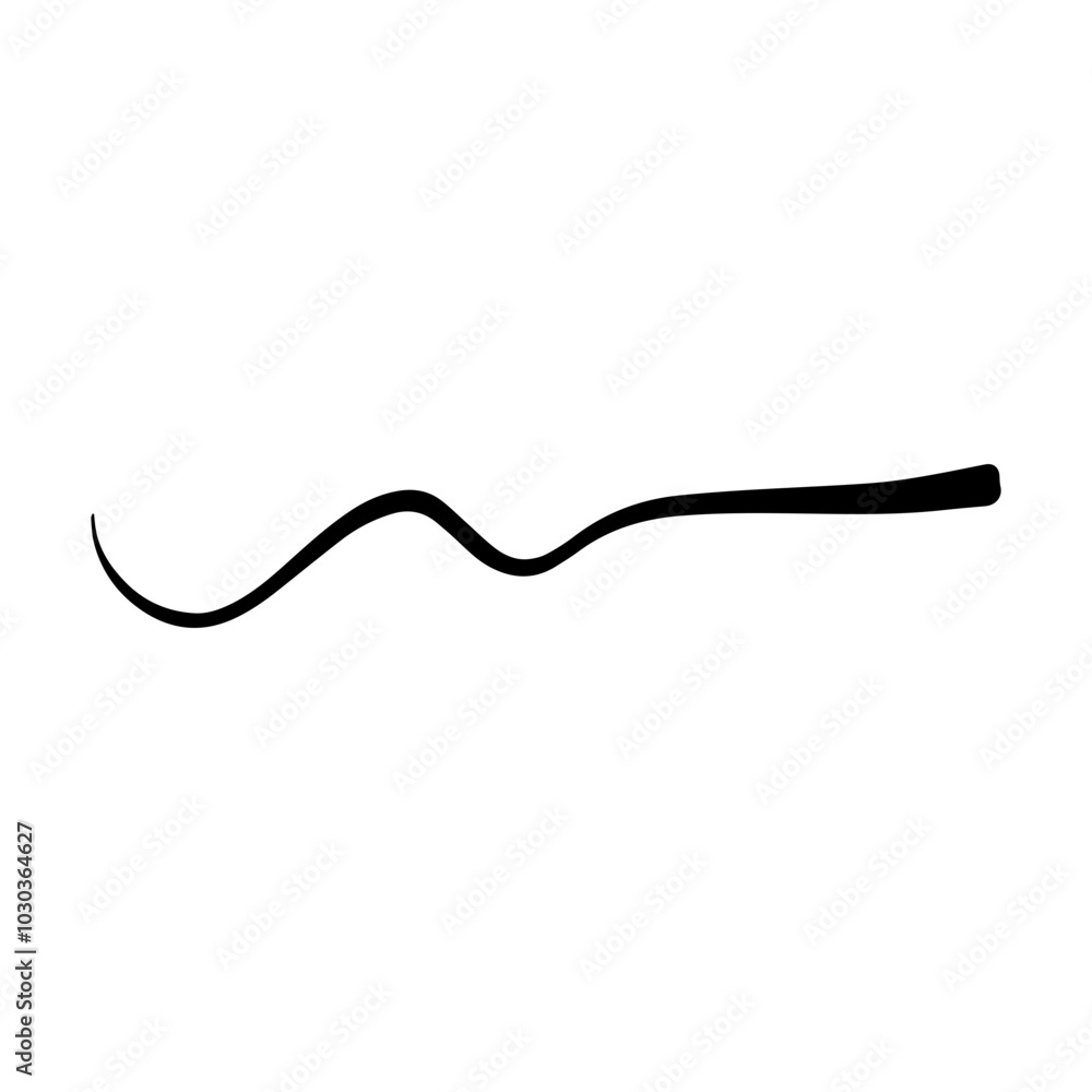 Hand drawn curly swish icon vector illustration, paint brush design element of swash, swoosh underline swirl squiggle stroke illustration Hand drawn curly swish icon vector illustration, paint brush design element of swash, swoosh underline swirl squiggle stroke illustration