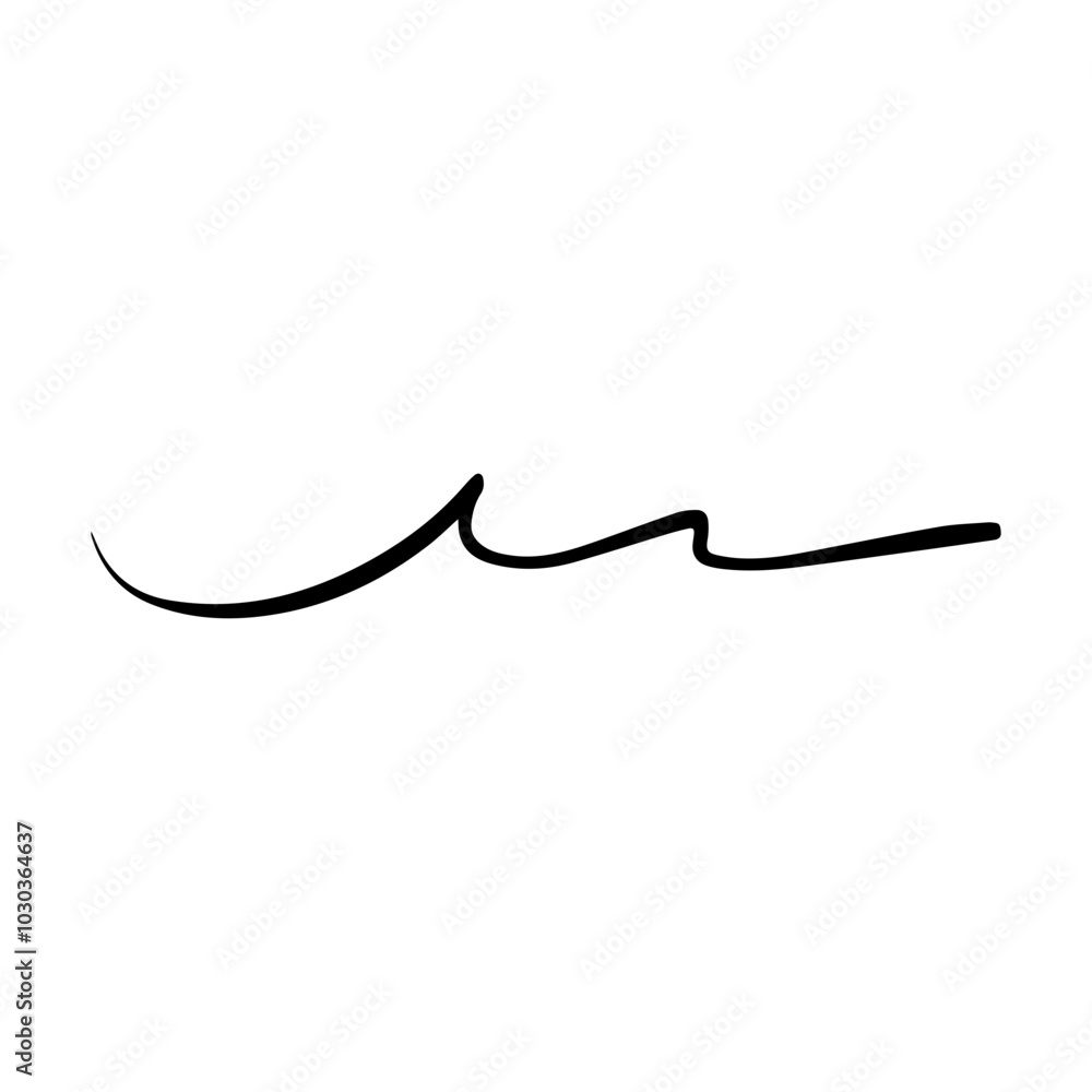 Hand drawn curly swish icon vector illustration, paint brush design element of swash, swoosh underline swirl squiggle stroke illustration Hand drawn curly swish icon vector illustration, paint brush design element of swash, swoosh underline swirl squiggle stroke illustration