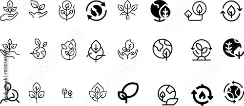 vector set of ears