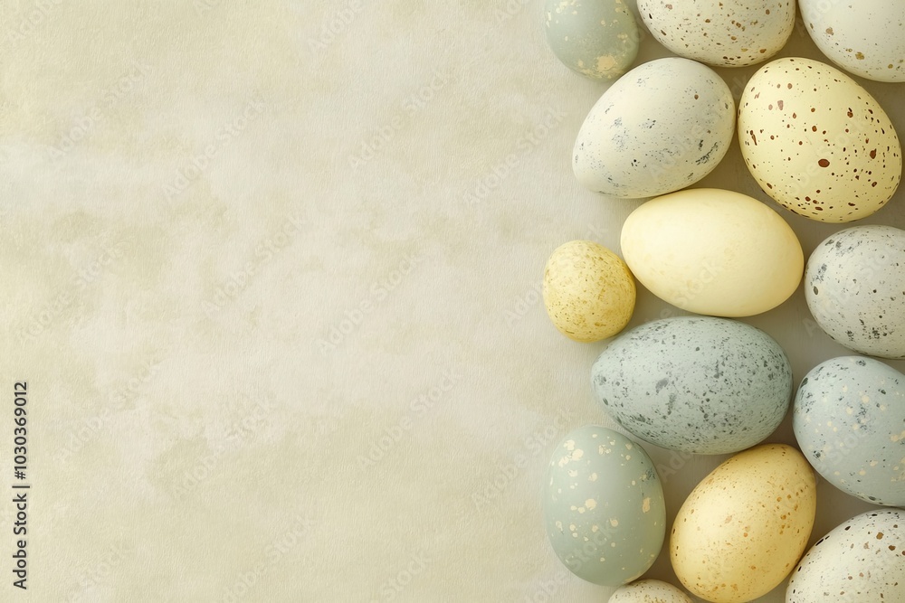Easter illustration with painted eggs and bunnies. Spring Easter holiday. Eggs with Stunningly Detailed Floral Patterns. Easter illustration with painted eggs and bunnies. Spring Easter holiday. Eggs with Stunningly Detailed Floral Patterns.