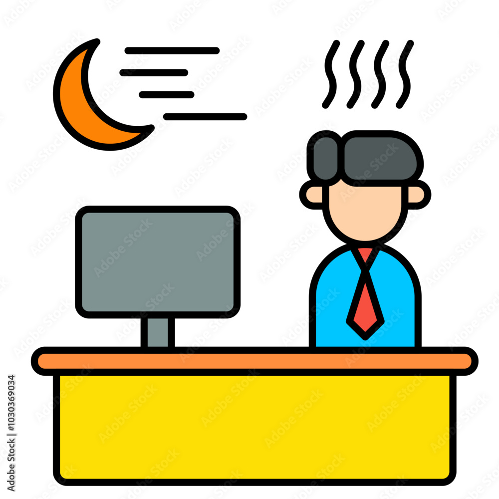 Overtime work icon Overtime work icon