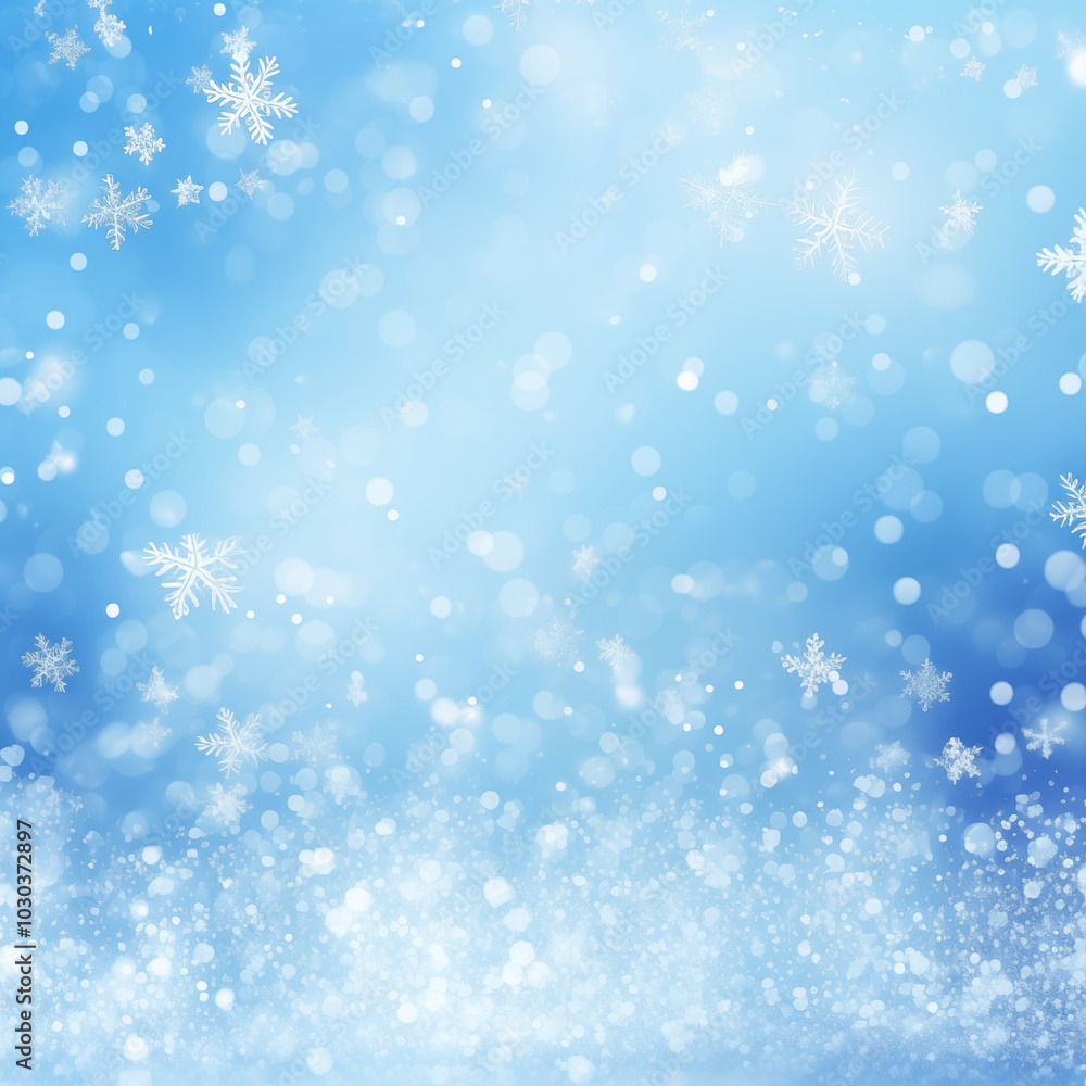 winter Christmas background with snowflakes on a blue background winter Christmas background with snowflakes on a blue background