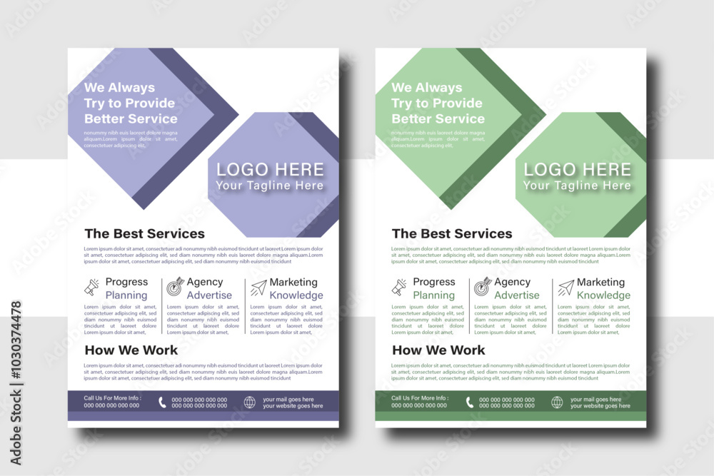 Corporate business flyer template design set, modern business flyer template,  promotion, advertise, new digital marketing flyer set.
