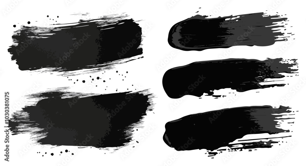 Brush stroke, brush, black paint, stain. Vector isolated on white background. Ink texture, stain. Graphic design. Collection, design. Brush stroke, brush, black paint, stain. Vector isolated on white background. Ink texture, stain. Graphic design. Collection, design.