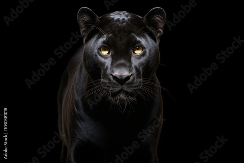 Black panther wildlife animal mammal.