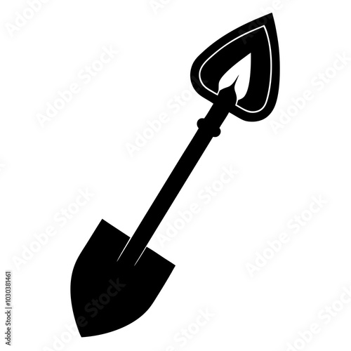 Spade Silhouette  vector illustration