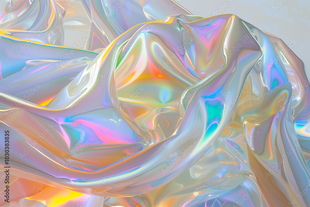 3d wallpaper with glassy Abstract iridescent shape, business background 3d wallpaper with glassy Abstract iridescent shape, business background