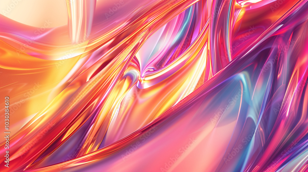 3d wallpaper with glassy Abstract iridescent shape, business background 3d wallpaper with glassy Abstract iridescent shape, business background