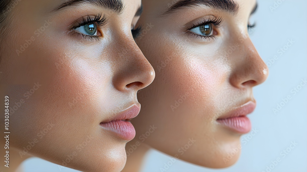 Side-by-side close-up photos showing subtle adjustments from a non ...
