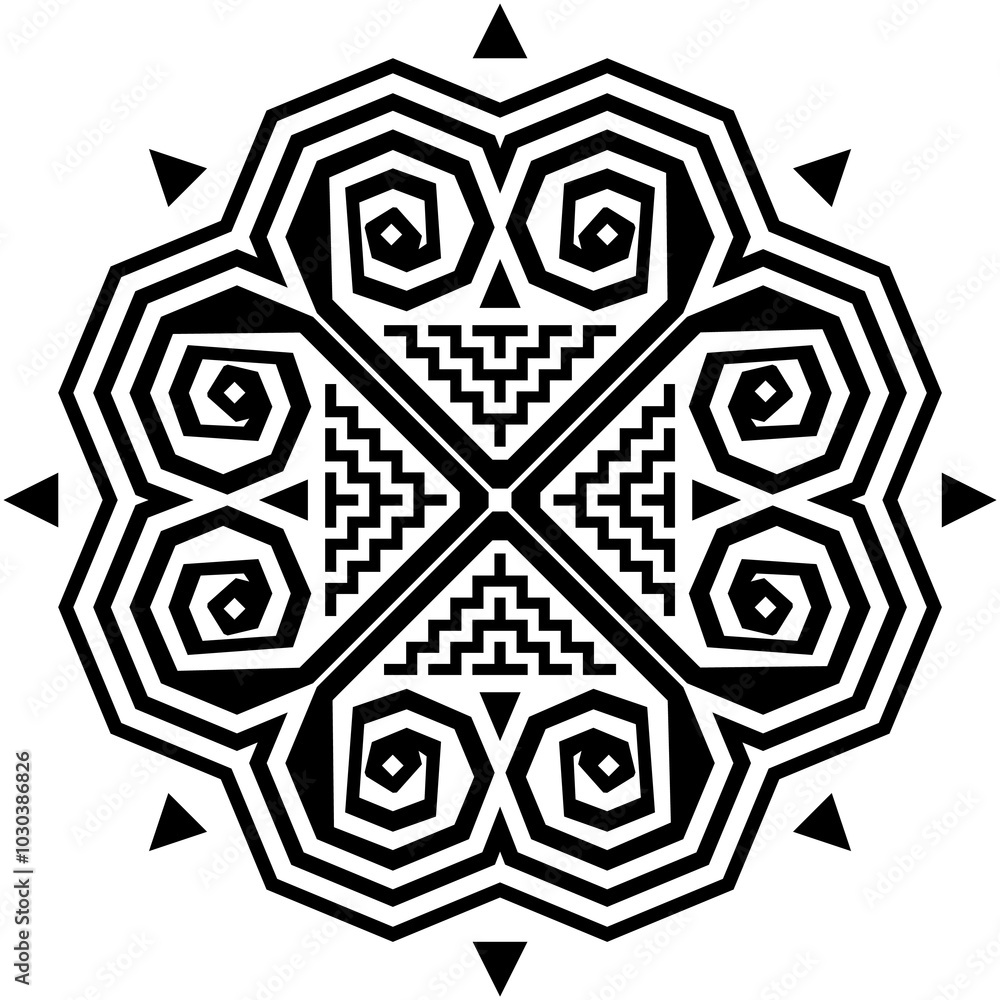 The spiral lines are designed in an ancient Hmong pattern similar to a shell pattern and combined with a modern design. The spiral lines are designed in an ancient Hmong pattern similar to a shell pattern and combined with a modern design.