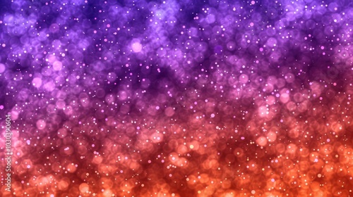 Abstract Purple and Red Bokeh Background with Scattered Glitter