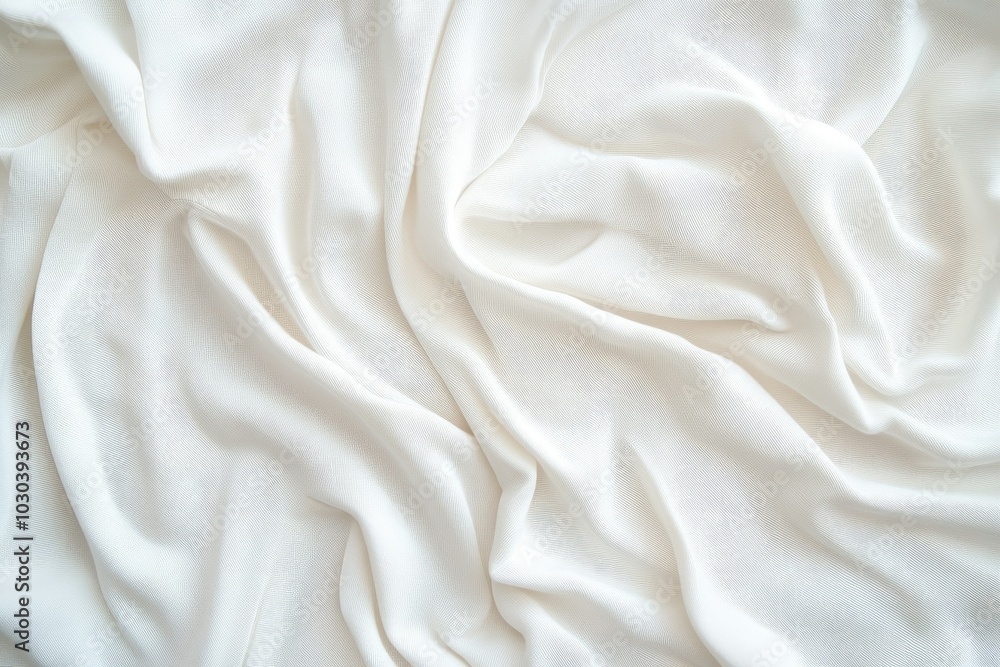 Soft White Fabric with Subtle Wrinkles and Texture Soft White Fabric with Subtle Wrinkles and Texture