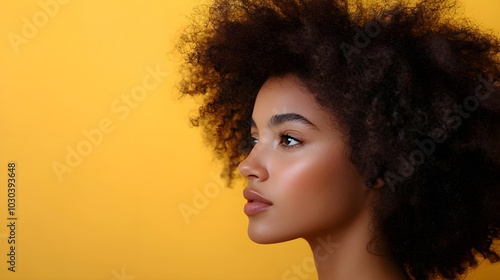 Natural hair care transformation featuring curly hair treated with honey, showing dry, lackluster curls before, and moisturized, bouncy curls post-treatment photo