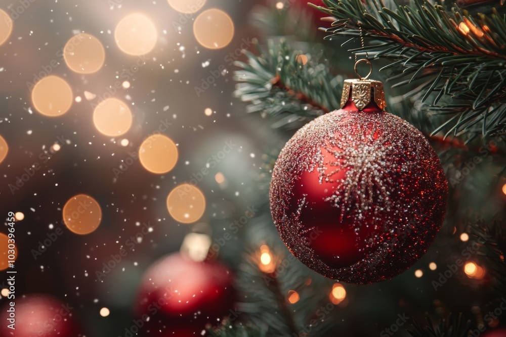 Christmas Season Background with Bauble Balls Christmas Season Background with Bauble Balls