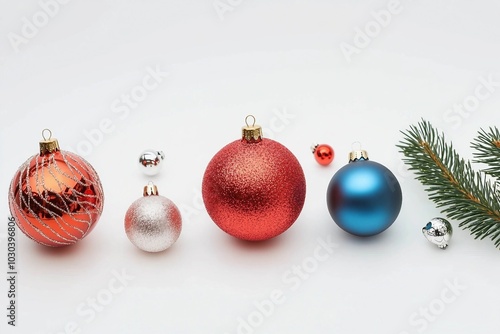 Christmas balls on the white backgroundChristmas balls on the white background