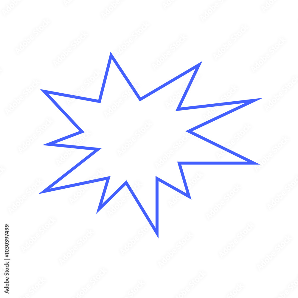 Irregular form star line icon Irregular form star line icon