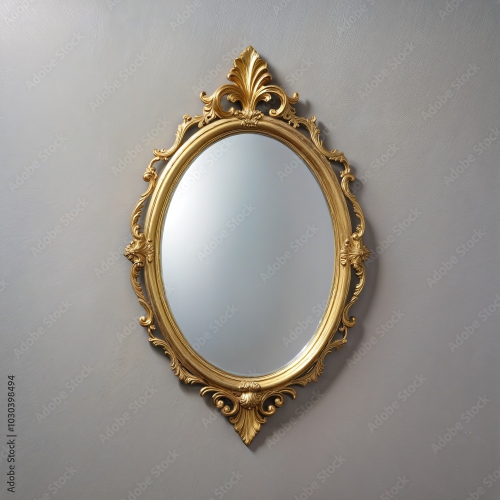 Obraz premium luxurious frame or mirror, isolated