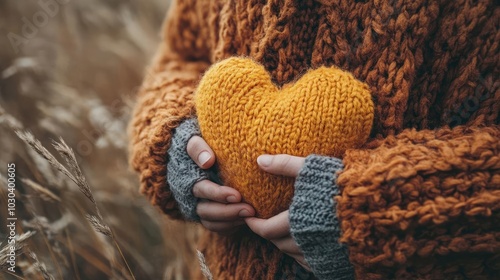 A person with their hand over their heart, practicing self-compassion and kindness