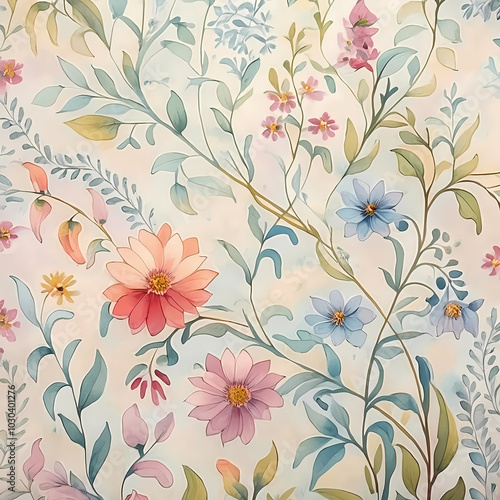 Wallpaper Mural floral background Torontodigital.ca