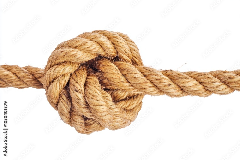 Strong rope knot close-up Strong rope knot close-up