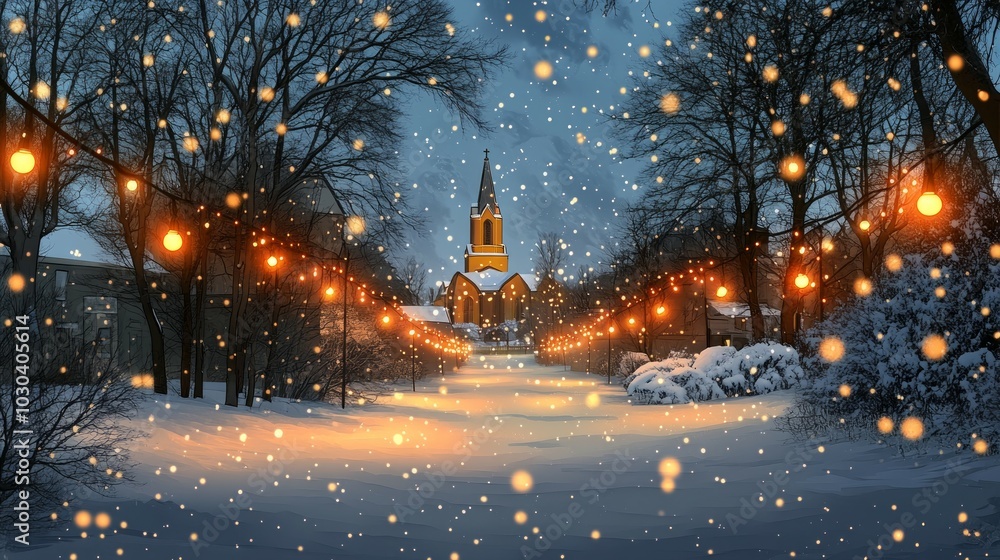 Silent Night, Christmas lights Silent Night, Christmas lights