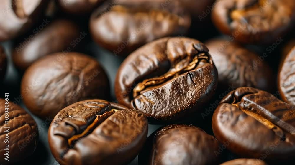 Roasted coffee beans are ready for brewing Roasted coffee beans are ready for brewing