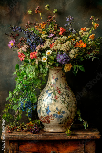 Blumenstrauß Vase photo