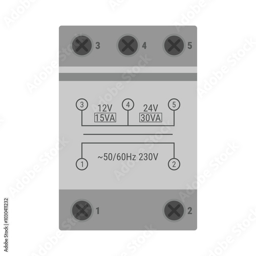 Modular transformer for DIN rail mounting