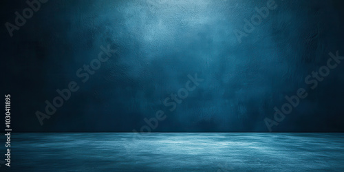 A blue wall with a large empty space in the middle