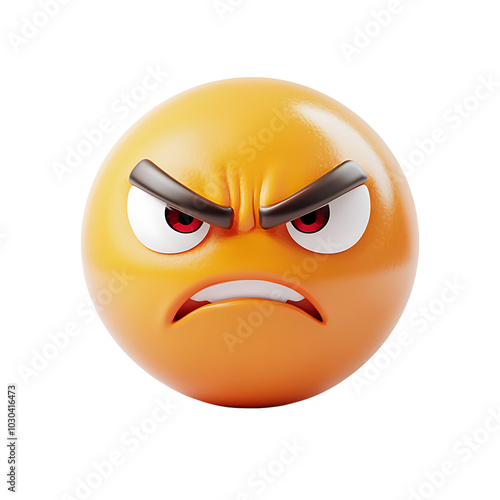 Angry emoji face,3d render,3D yellow angry emoji face,Angry smiley emoji face,angry face emoji in 3D illustration,A yellow smiley face with an angry expression set,emoji icon,Angry face emoji emoticon