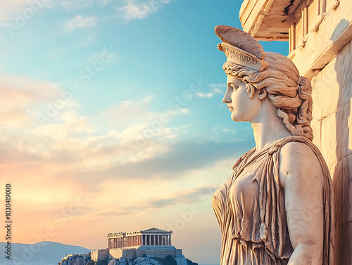 Obraz na płótnie Greek ancient statue wallpaper