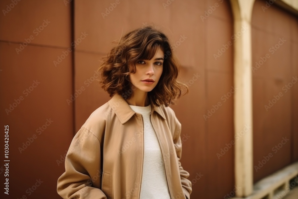 Fototapeta premium Jacket mockup apparel woman clothing.