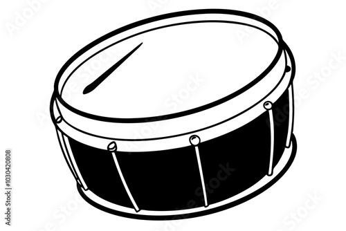 drum silhouette vector illustration