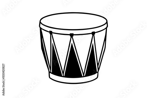 drum silhouette vector illustration