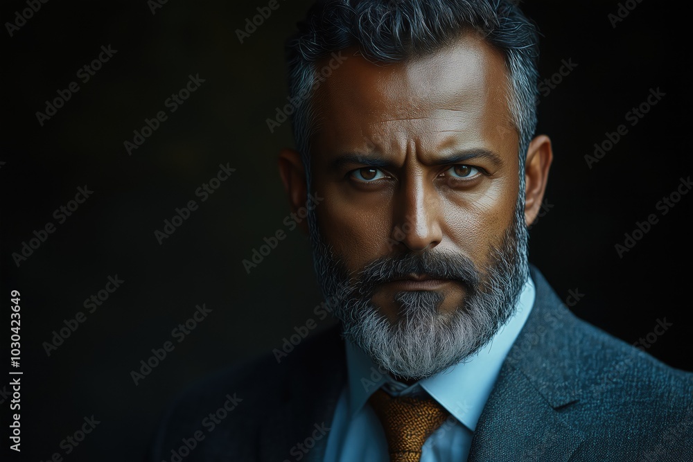 Professional Portrait of a Mature Indian Businessman in a Suit. Professional Portrait of a Mature Indian Businessman in a Suit.