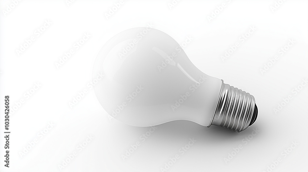 White LED light bulb isolated on white background White LED light bulb isolated on white background