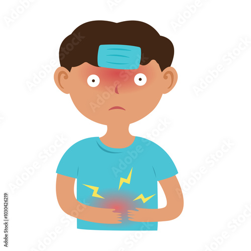 food poisoning diarrhea disease symptoms concept