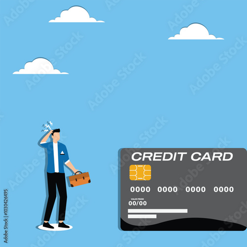 Credit card debt troubles businessmen