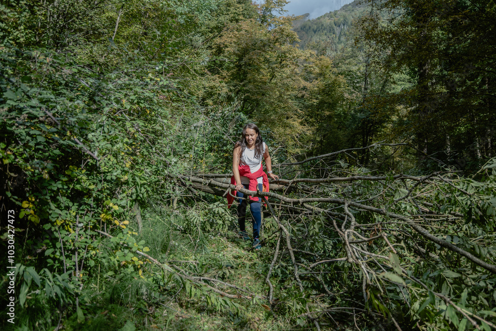 Obraz premium person in the woods