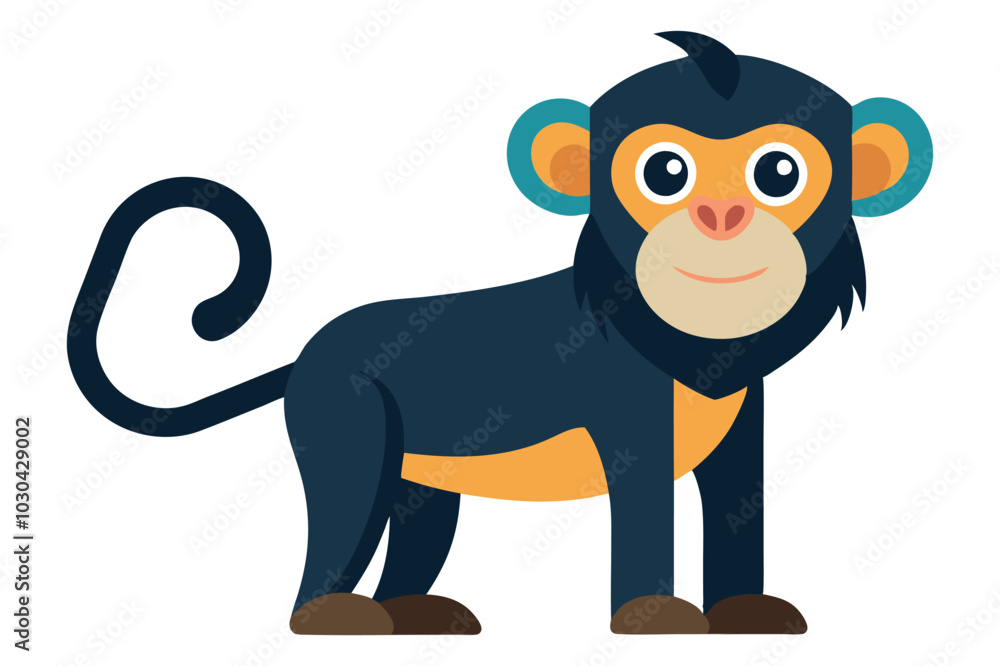 Cute Monkey Vector Illustration Cute Monkey Vector Illustration