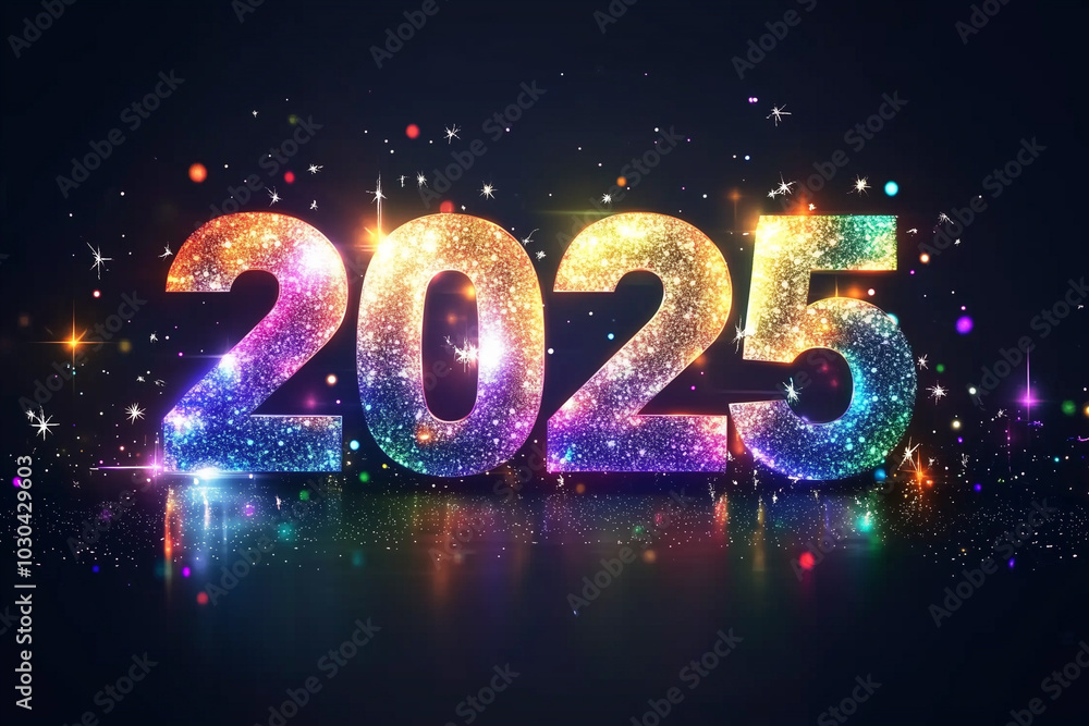 Radiant 2025 Lights with Sparkling Glitter Radiant 2025 Lights with Sparkling Glitter