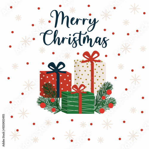 Christmas card - hand drawn cute flyers. Postcards with lettering and Christmas background.Vector illustration.