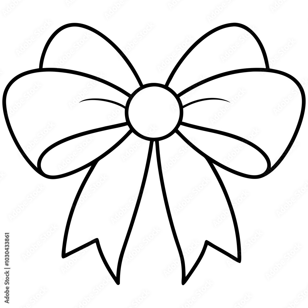 Large gift bow outline, multiple loops vector art illustration
Large gift bow outline, multiple loops vector art illustration