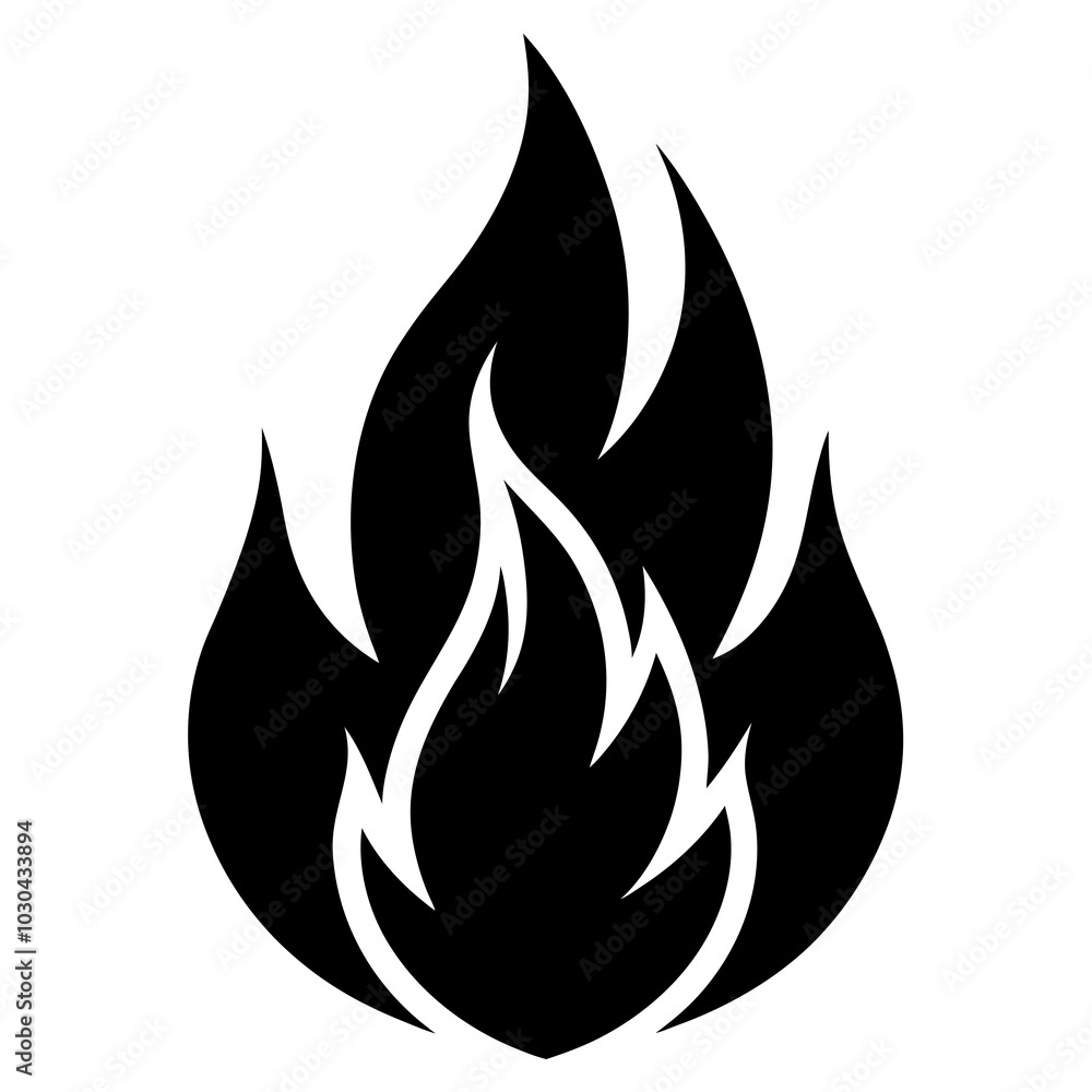 Flat design Fire icon silhouette vector art illustration
Flat design Fire icon silhouette vector art illustration