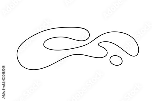 Random Shapes Organic Black Blobs. Outline 2d vector image. Sticker for social media. Backdrop.